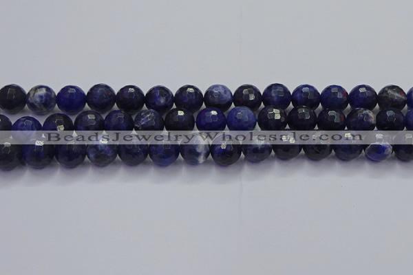 CSO604 15.5 inches 12mm faceted round sodalite gemstone beads