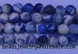 CSO620 15.5 inches 4mm faceted round AB grade sodalite beads