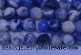 CSO621 15.5 inches 6mm faceted round AB grade sodalite beads