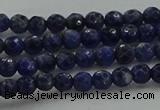 CSO641 15.5 inches 4mm faceted round sodalite gemstone beads