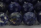 CSO646 15.5 inches 14mm faceted round sodalite gemstone beads