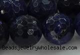 CSO648 15.5 inches 18mm faceted round sodalite gemstone beads