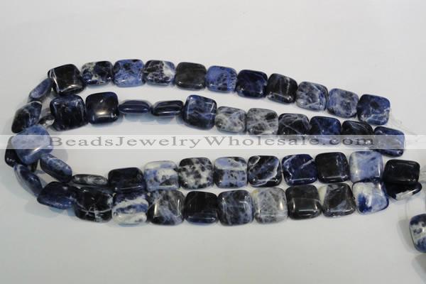 CSO65 15.5 inches 16*16mm square sodalite gemstone beads wholesale