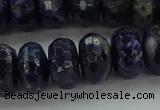 CSO665 15.5 inches 8*14mm faceted rondelle sodalite gemstone beads