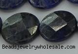 CSO710 15.5 inches 20mm faceted coin sodalite gemstone beads