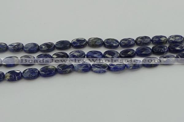 CSO716 15.5 inches 10*14mm faceted oval sodalite gemstone beads