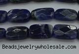 CSO735 15.5 inches 8*12mm faceted rectangle sodalite gemstone beads