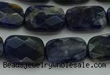 CSO737 15.5 inches 12*16mm faceted rectangle sodalite gemstone beads