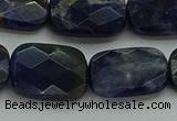 CSO739 15.5 inches 15*20mm faceted rectangle sodalite gemstone beads