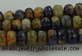 CSO761 15.5 inches 4*6mm faceted rondelle orange sodalite beads