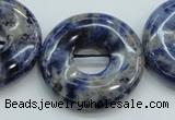 CSO82 15.5 inches 30mm donut sodalite gemstone beads wholesale