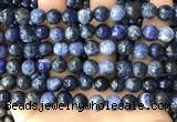 CSO847 15 inches 8mm faceted round sodalite beads wholesale