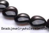CSQ05 14*14mm heart A grade natural smoky quartz beads Wholesale