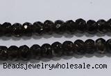 CSQ108 5*7mm faceted rondelle grade AA natural smoky quartz beads