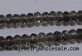 CSQ109 5*8mm faceted rondelle grade AA natural smoky quartz beads