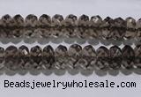 CSQ110 5*10mm faceted rondelle grade AA natural smoky quartz beads