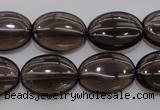 CSQ234 15.5 inches 13*18mm oval grade AA natural smoky quartz beads