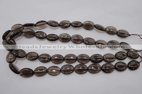 CSQ234 15.5 inches 13*18mm oval grade AA natural smoky quartz beads