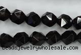 CSQ353 15.5 inches 10mm faceted nuggets smoky quartz beads