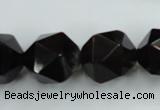 CSQ357 15.5 inches 18mm faceted nuggets smoky quartz beads