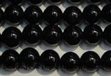 CSQ402 15.5 inches 8mm round black morion smoky quartz beads