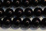 CSQ403 15.5 inches 10mm round black morion smoky quartz beads