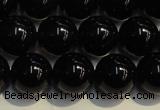 CSQ404 15.5 inches 12mm round black morion smoky quartz beads