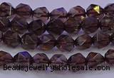 CSQ521 15.5 inches 6mm faceted nuggets smoky quartz beads