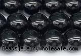 CSQ541 15 inches 8mm round black morion smoky quartz beads