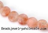 CSS02 8mm flat round natural indian sunstone beads wholesale