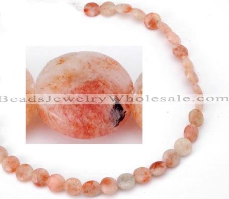 CSS02 8mm flat round natural indian sunstone beads wholesale