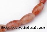 CSS09 8*15mm rice shape natural indian sunstone beads wholesale