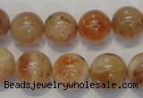 CSS19 15.5 inches 14mm round natural sunstone beads wholesale