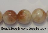 CSS20 15.5 inches 16mm round natural sunstone beads wholesale