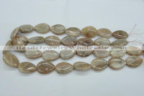 CSS207 15.5 inches 18*25mm flat teardrop natural sunstone beads