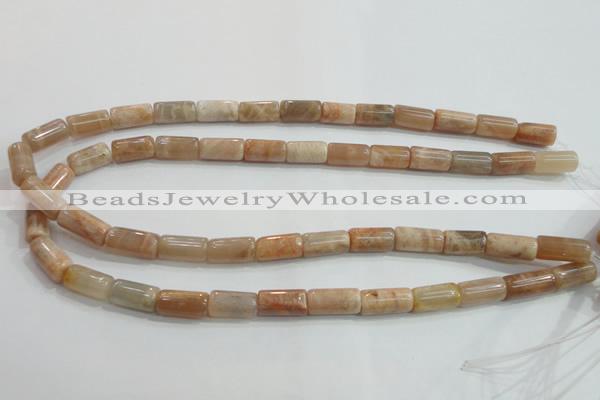 CSS252 15.5 inches 8*15mm column natural sunstone beads