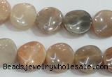 CSS255 15.5 inches 14mm twisted coin natural sunstone beads