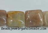 CSS259 15.5 inches 20*20mm square natural sunstone beads