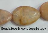 CSS262 15.5 inches 20*30mm flat teardrop natural sunstone beads