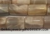 CSS400 15.5 inches 8*10mm - 8*13mm tube sunstone beads wholesale