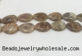 CSS411 15.5 inches 20*30mm flat teardrop sunstone beads wholesale