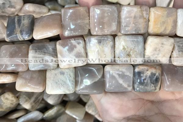 CSS425 15.5 inches 20*20mm square sunstone beads wholesale