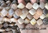 CSS430 15.5 inches 14*14mm diamond sunstone beads wholesale