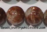 CSS557 15.5 inches 14mm round natural golden sunstone beads