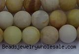 CSS623 15.5 inches 10mm round matte yellow sunstone gemstone beads