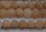 CSS651 15.5 inches 6mm round matte sunstone beads wholesale