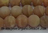 CSS653 15.5 inches 10mm round matte sunstone beads wholesale