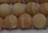 CSS655 15.5 inches 14mm round matte sunstone beads wholesale