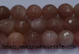 CSS672 15.5 inches 8mm faceted round sunstone gemstone beads