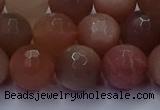 CSS674 15.5 inches 12mm faceted round sunstone gemstone beads wholesale